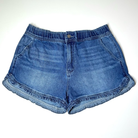 Kancan Women’s High Rise Ruffle Hem Shorts Size- XL - Picture 2 of 6